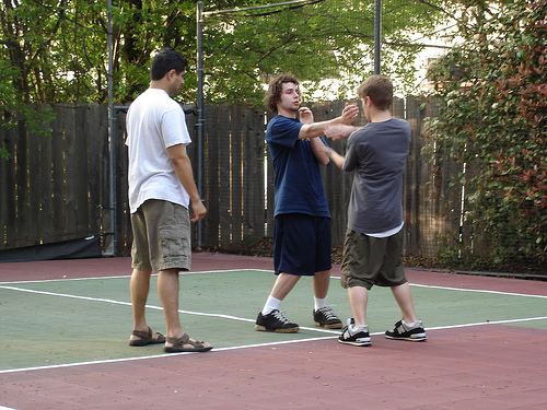 Robert teaching his students